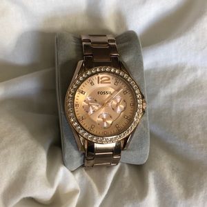 Gold Fossil Watch